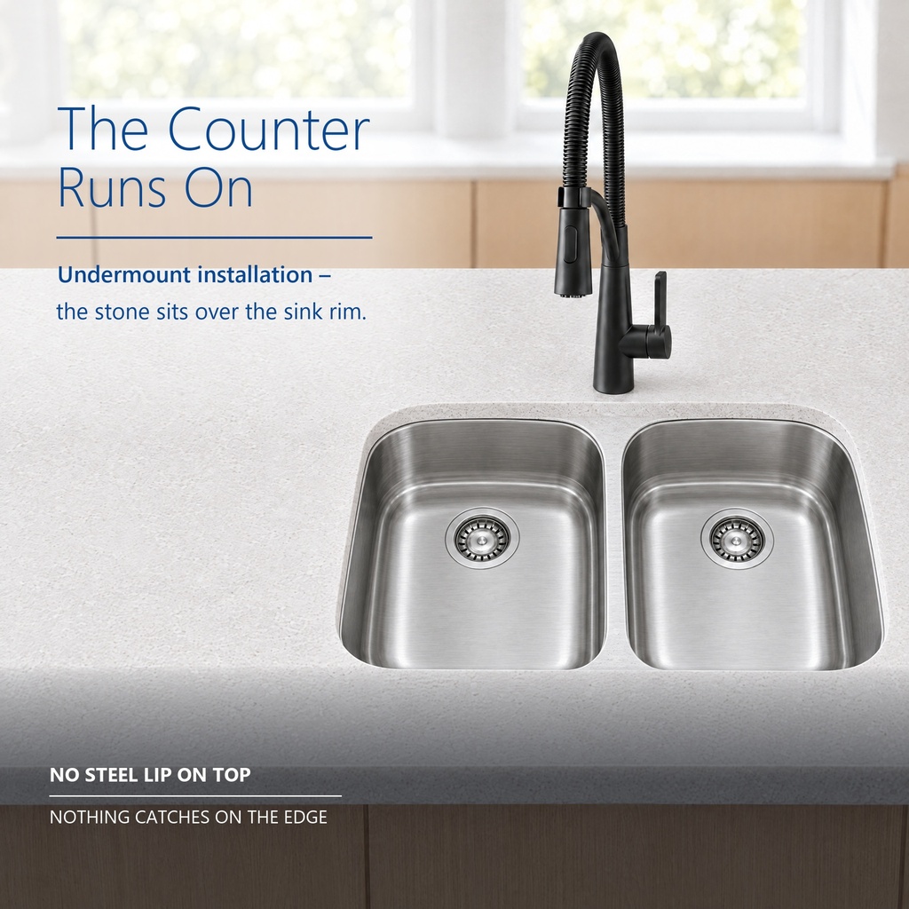 769-206 seamless undermount - the counter runs on
