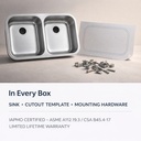 769-206 in every box - sink, cutout template, mounting hardware