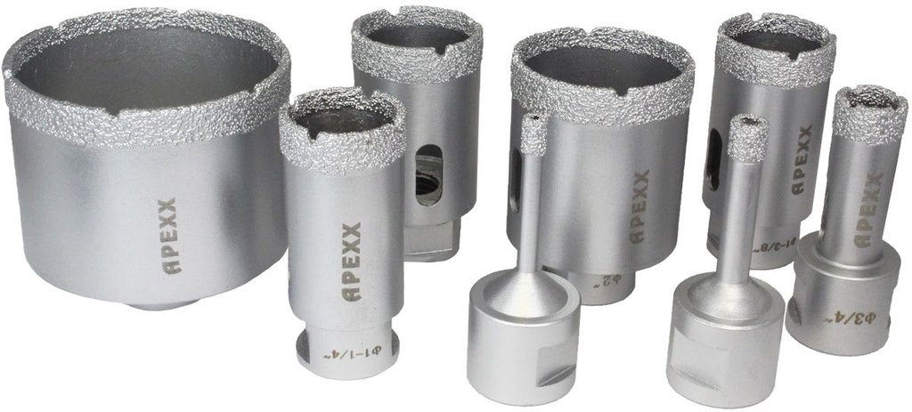 APEXX BRAZED CORE BIT MARBLE / PORCELAIN (4.000) 4" x 5/8"-11