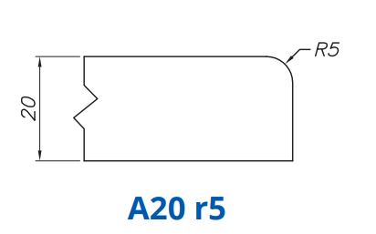 SS26001 PROFILE 20mm r5 Eased Edge A20 r5 Technology Longlife+ Position 6