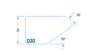 SSR10D370 PROFILE 40mm Pencil/Crescent C40 Technology Razorstone Position 0