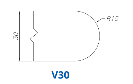 SSR10088 PROFILE 30mm Full Bullnose V30 Technology Razorstone Position 0