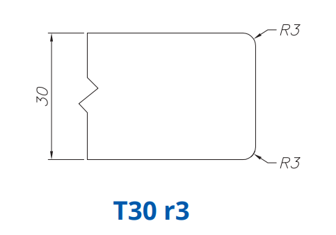 SS27115 Profile 30mm Eased Top & Bottom r3 T30 r3 Technology Professional Position 1 Master Router Bit