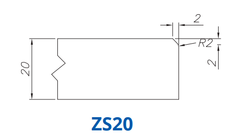 Marmo Elettromeccanica SS28040 Profile 20mm Single Chamfer ZS20 Technology Professional Position 2 Master Router Bit