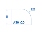 SS63010 Profile 30mm r20 Round Edge A30 r20 Technology BiPower Position 3 INTERNAL WATER ROUTER BITS (IW BITS)