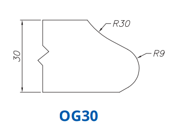 SS66152 Profile 30mm Roman Ogee OG30 Technology Longlife+ Position 6 INTERNAL WATER ROUTER BITS (IW BITS)