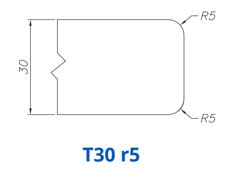 SS66082 Profile 30mm Eased Top & Bottom r5 T30 r5 Technology Longlife+ Position 6 INTERNAL WATER ROUTER BITS (IW BITS)