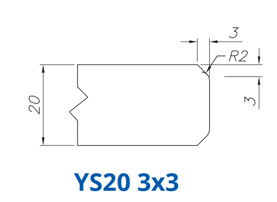SS68120 Profile 20mm Double Chamfer 3x3  Technology Electroplated Position 2 INTERNAL WATER ROUTER BITS (IW BITS)