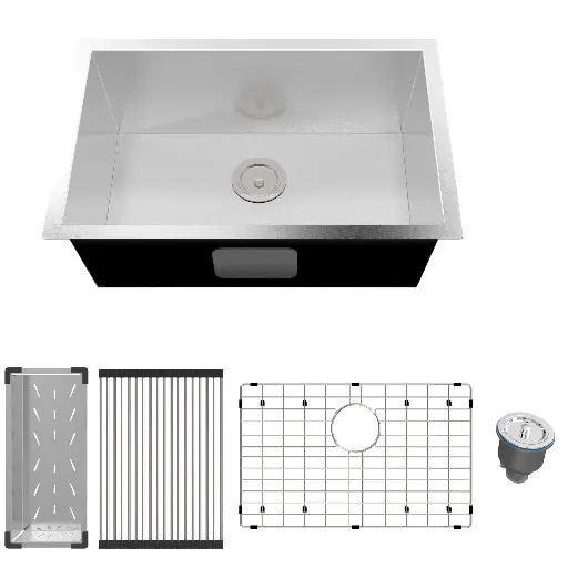 [HBS3018] 30X18X10 SINGLE HANDMADE STAINLESS STEEL SINK