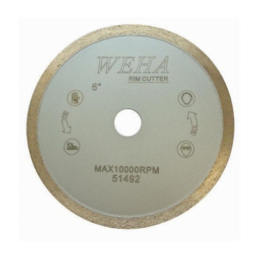 [51492] Weha USA Continuous Rim Diamond Blade for Natural Stone, Ceramic Tile and Porcelain Tile