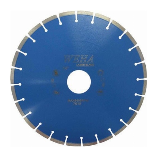 [VZ051228] Weha USA GR Split Segment Diamond Bridge Saw Blade with 60/50 Arbor for Granite, Engineered Stone and Hard Marbles.