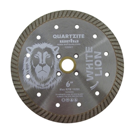 [128903D] Weha USA White Lion Quartzite Bridge Saw Blade with 60mm Arbor for Quartzite, Granite and Engineered Stone