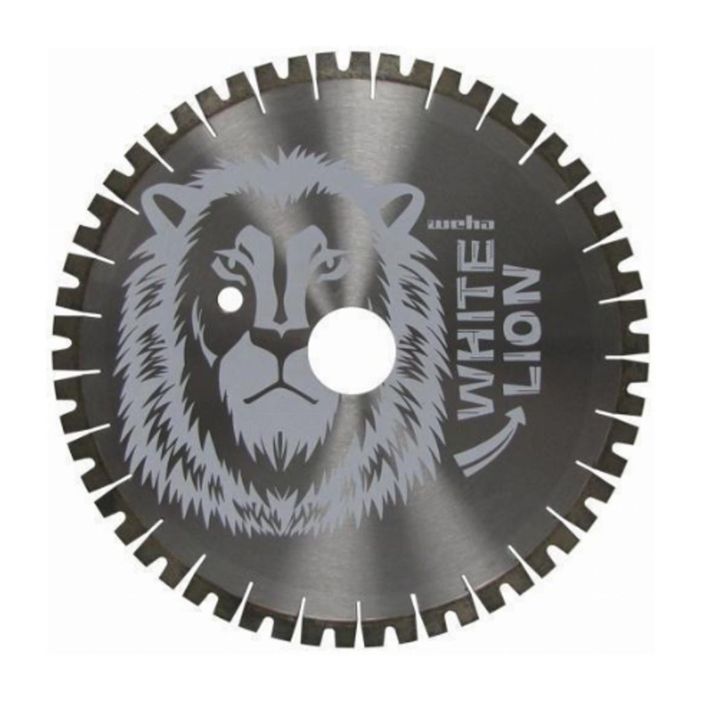 Weha USA White Lion Quartzite Bridge Saw Blade with 60mm Arbor for Quartzite, Granite and Engineered Stone