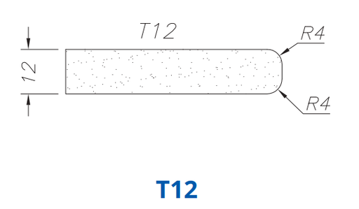 [SS61243] Marmo Elettromeccanica SS61243 Profile 12mm Eased Top & Bottom r5 T12 Technology Professional Position 1 INTERNAL WATER ROUTER BITS (IW BITS)